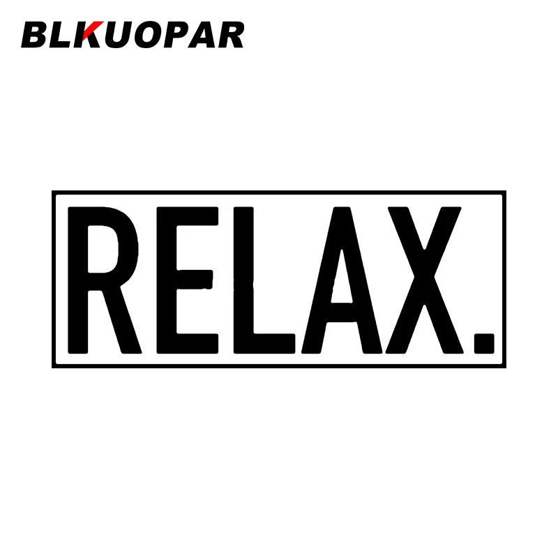 

BLKUOPAR Relax автомобильная наклейка водостойкая индивидуальная солнцезащитная кремовая высечка автомобильные аксессуары модная виниловая устойчивая к царапинам графика