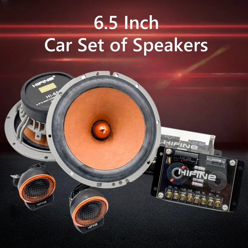 6.5 Inch Speakers Kit 2 Way Car Audio Speakers Door Horn System DC 12V High Quality Subwoofer RMS 80W Audiophile Grade Gift