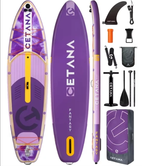 

Inflatable Surfboard, Versatile SUP PVC Material 12-15 PSI Pressure with Accessories, Suitable for Users At All Stages