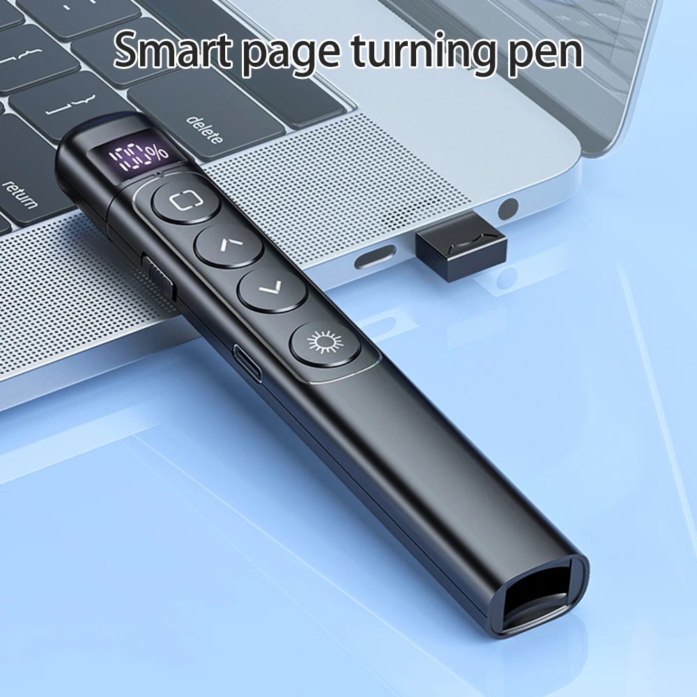 Laser Presentation Pointer 2.4G Wireless Demonstration Remote Control Page-turning pen for PowerPoint PPT for Lectures Meetings