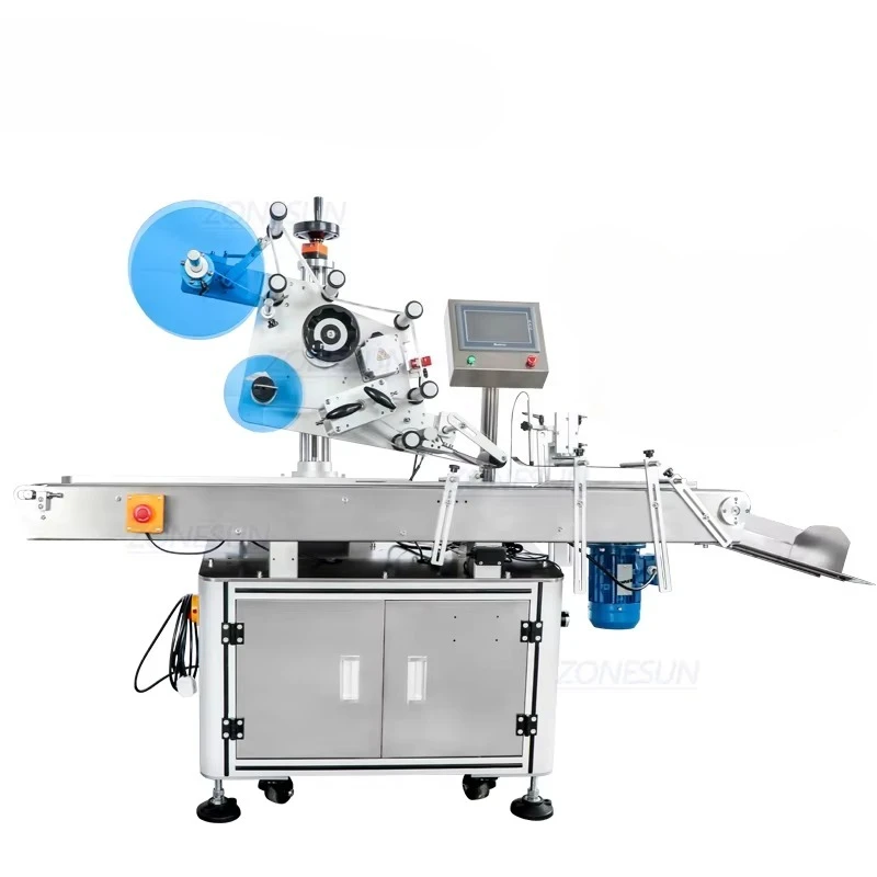 ZS-TB833 Horizontal Folding Carton Box Anti Tamper Adhesive Sticker Packing Automatic Sealing Corner Labeling Machine