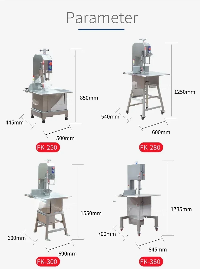 

-Helped Machinery Automatic Commercial Industrial Bone Cutter Meat Band Saw For Cutting Frozen Meat Bone