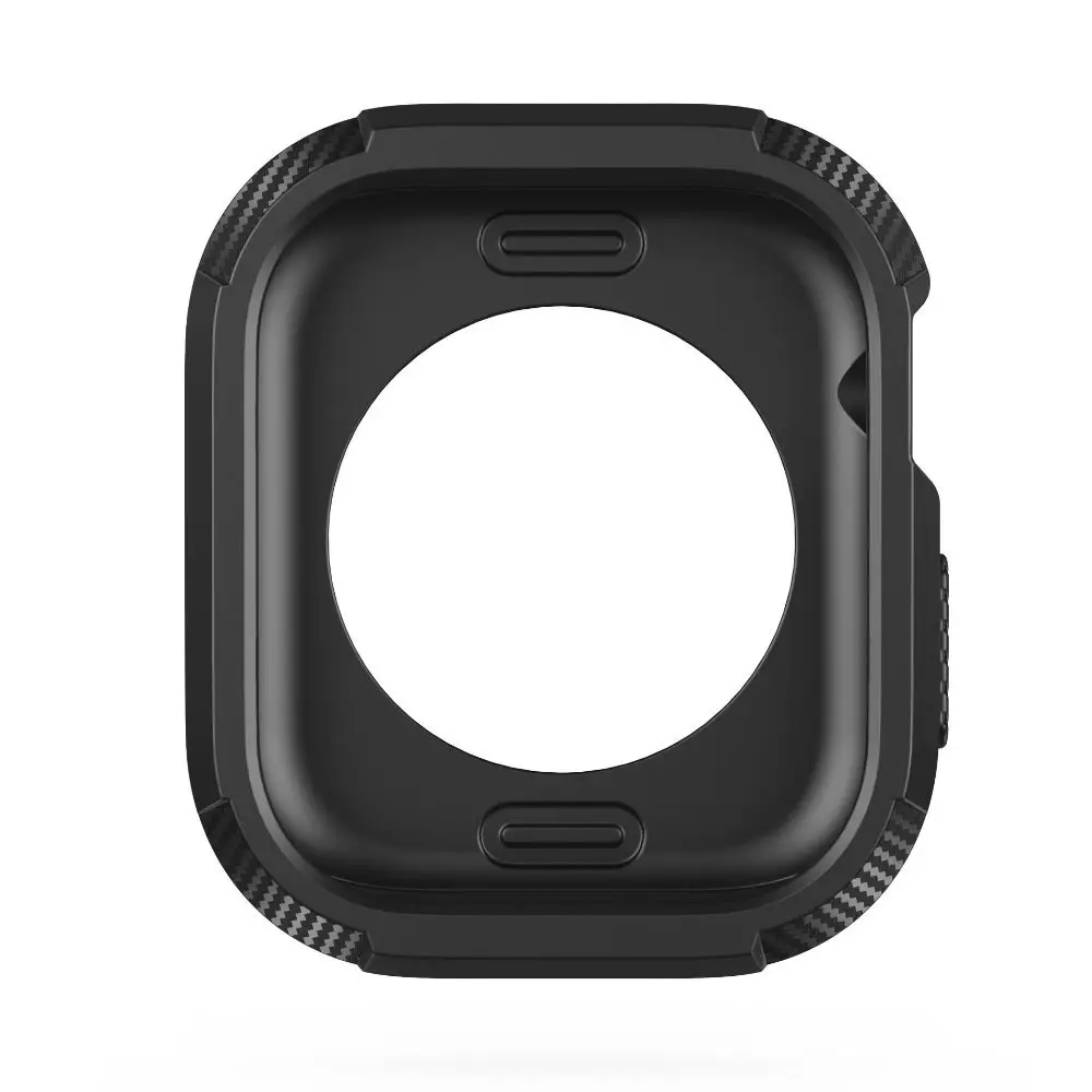 Soft TPU Case for Apple Watch Series 10 42/46mm Scratch-Resistant High Sensitivity Protective Frame Carbon Fiber All-wrap