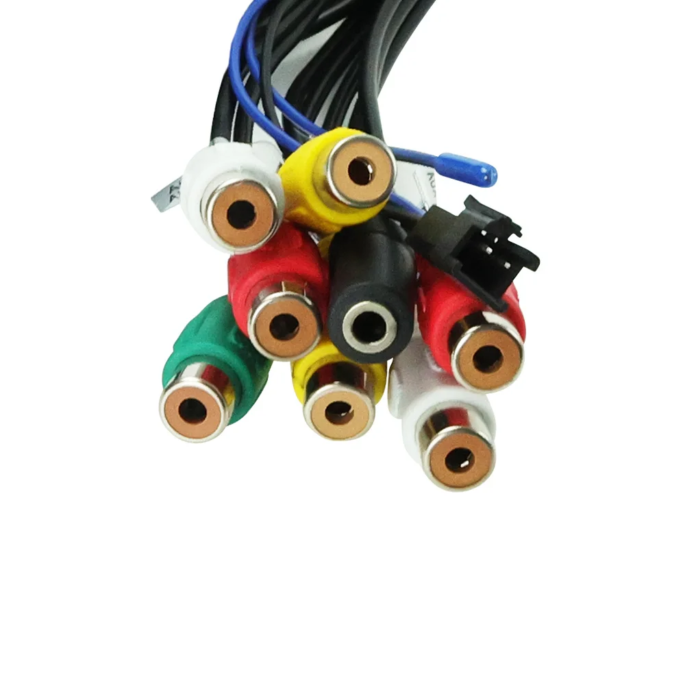 MEKEDE 20 핀 RCA 오디오 비디오 케이블 안드로이드 용 WIFI/4G SIM AUX 마이크 자동차 라디오 자동차 액세서리 범용 케이블 어댑터