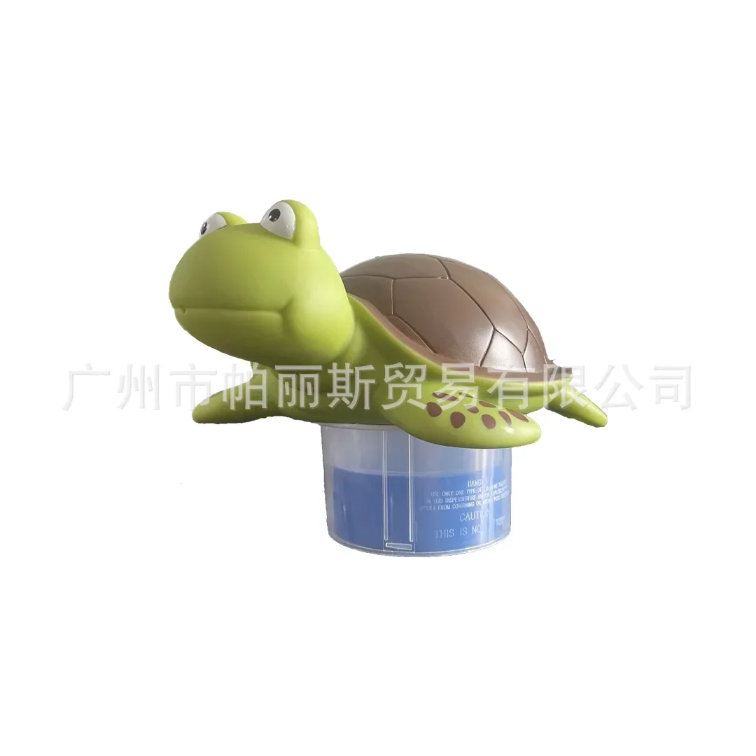 

Swimming Pool Dispenser Automatic Disinfection Dispenser Foldable Green Turtle Floating Dispenser