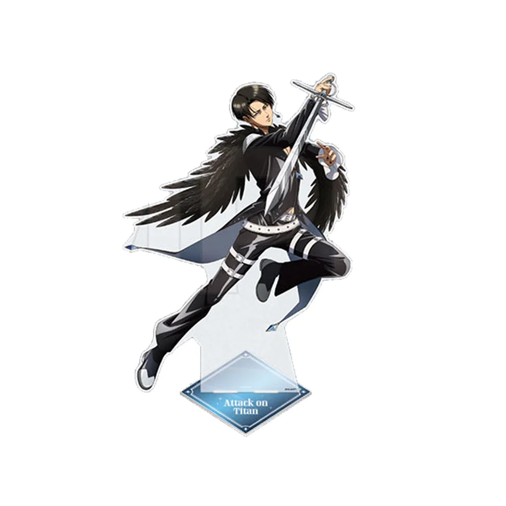 Anime Attack on Titan Levi Ackerman Erwin Smith 15CM Acrylic Stand Keychain Desk Decor Collect Festival Gifts