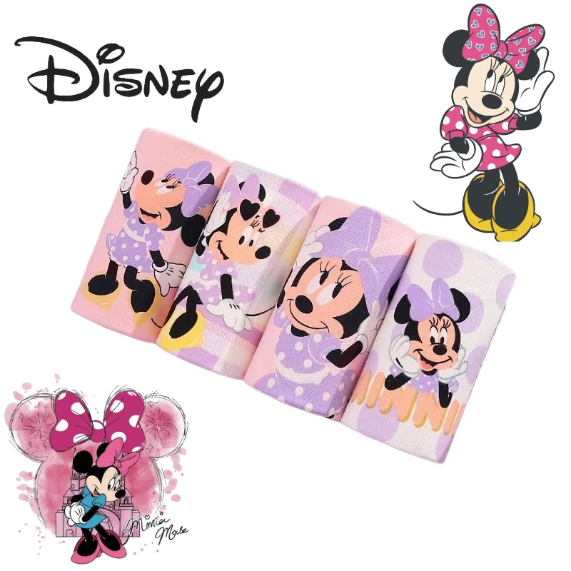 

Милое детское нижнее белье с четырьмя углами из мультфильма Микки Диснея, креативные шорты Kawaii для девочек из чистого хлопка с плоскими углами, подарок