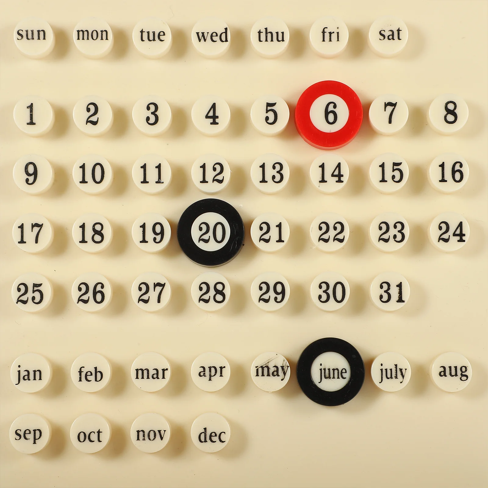 

1pc Round Ring Perpetual Calendar Abs Wood Material Stylish Practical Desktop Decor For Home Office Kitchen Table Calendar Mini