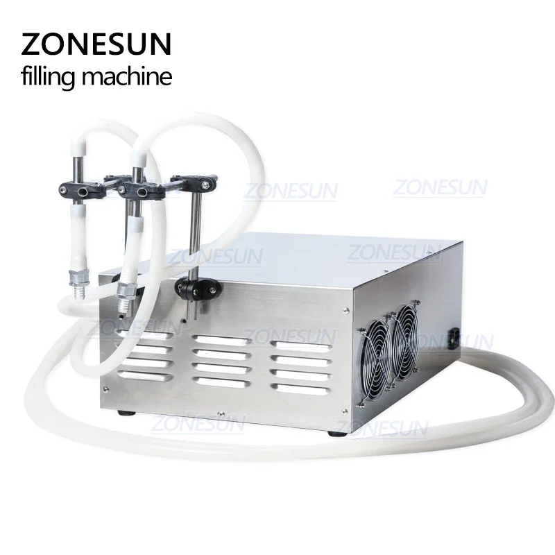 ZONESUN GZ-D1 Double Tête Semi-existent Machine De Remplissage Blanchisserie Cuisson Huile Désinfectant Pour Les Mains Liquide Bouteille Machine De Remplissage