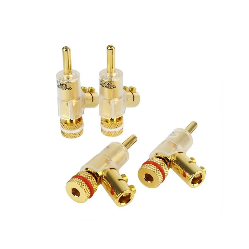 Original Furutech FP202(G) Gold-Plated Audiophile Banana Plugs for Speaker Cables, In Stock view 2