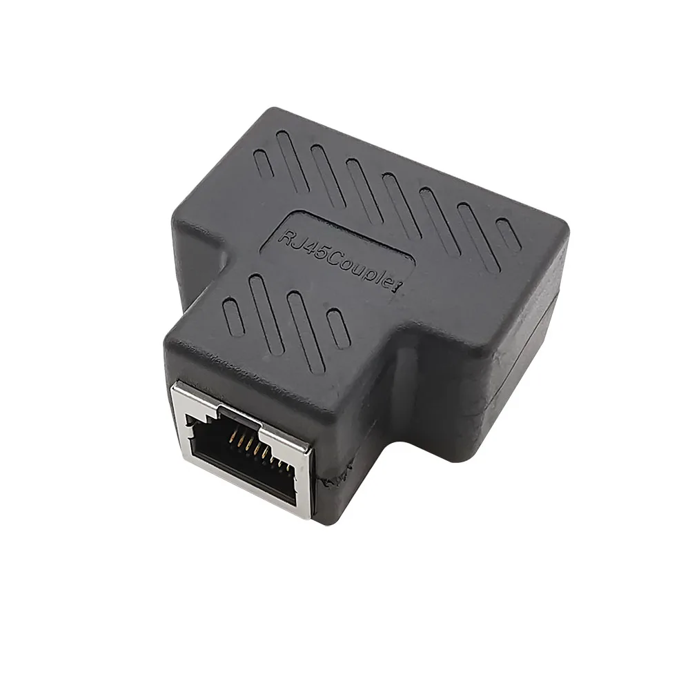 1/2Pcs RJ45 Female to 2x RJ45 Female Socket Connector 1 To 2 Ways RJ-45 Ethernet LAN Network Splitter Double Adapter