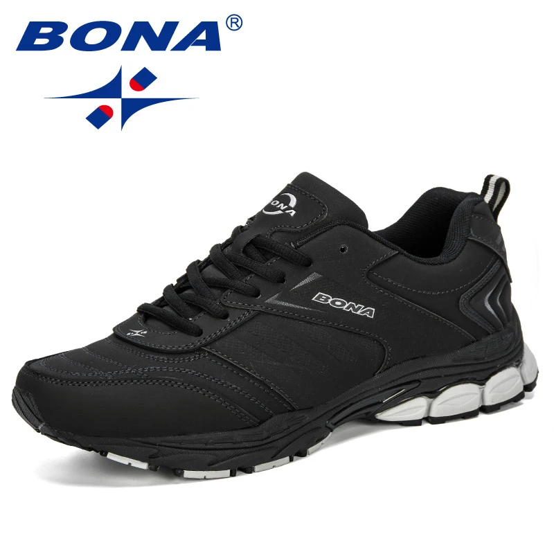 BONA yeni stil bahar sonbahar erkekler koşu ayakkabıları nefes açık havada spor ayakkabı Zapatos rahat atletik erkek Sneakers