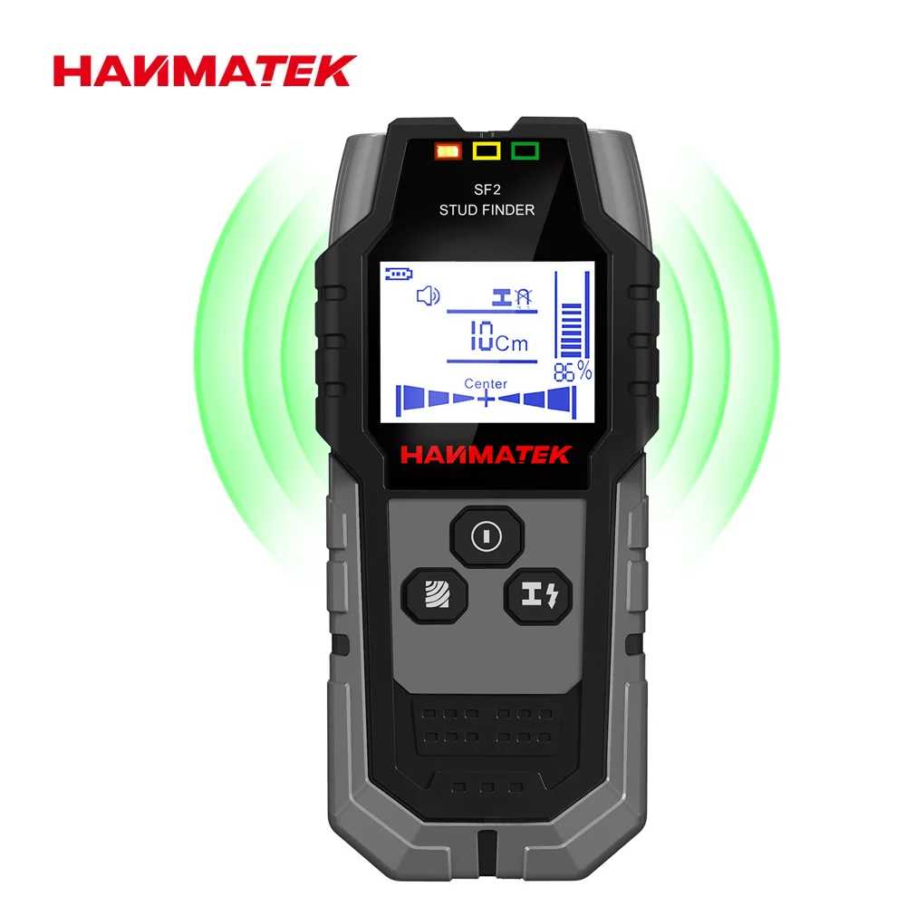 HANMATEK SF2 Stud Finder Wood Studs Metal Detecion Detection of live cable Metal Depth Measurement Finder Wall Detector Scanner