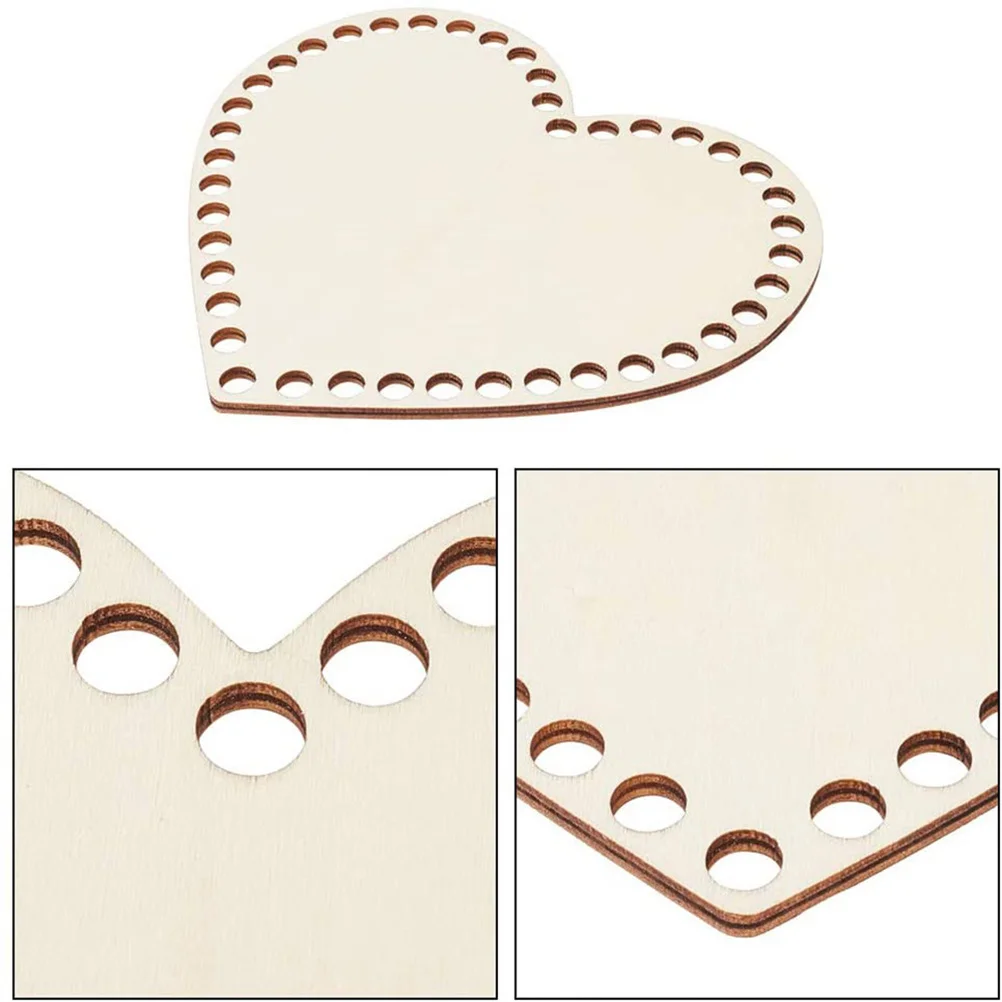 

2pcs Diy Diy Crocheting Wood Base Bottom Pre-Drilled Holes For Crochet Basket Bottom Shaping Pad Weaving Base Natural Shaping