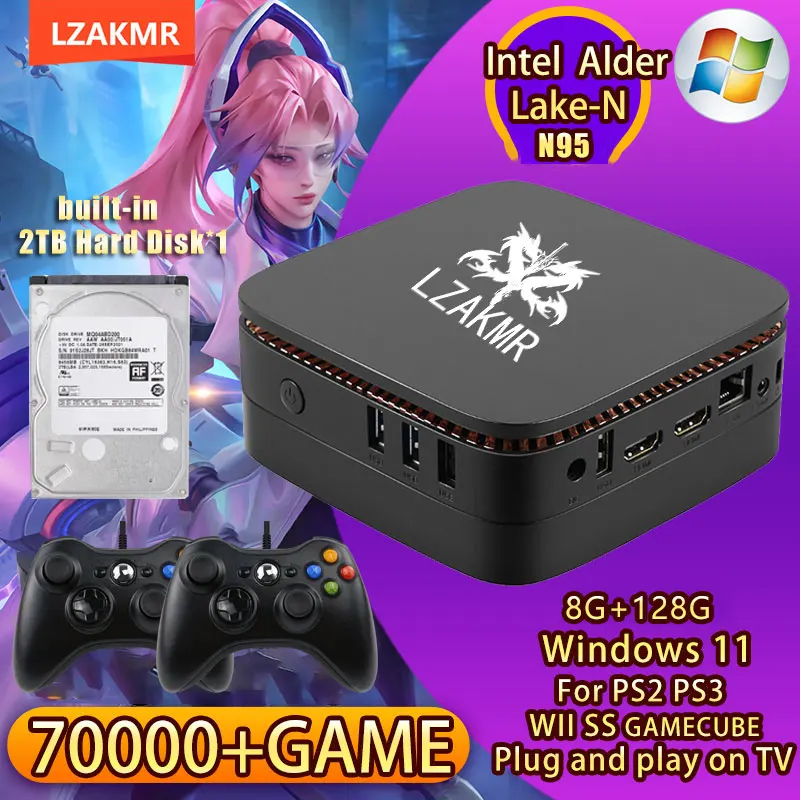 

Dual System Windows11 2TB Game System LZAKMR NEW Upgrade AK1 Pro Game Box 99999+GAME For PS2 PS3 WII SS GAMECUBE Sega Saturn