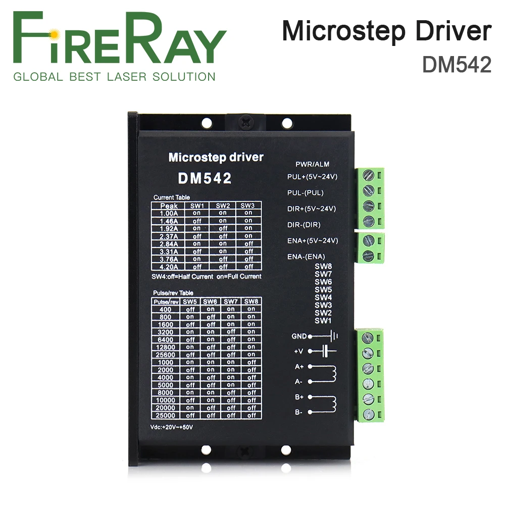 

2-фазный шаговый драйвер FireRay DM542 для станка для лазерной резки и гравировки CO2