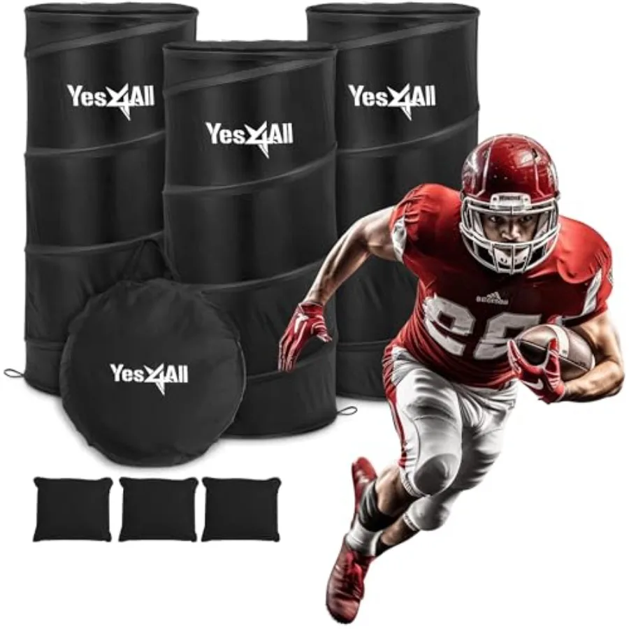 

Pop Up Defender 3-Pack Basketball Youth Training Equipment Portable Football Soccer Basketball Drill Defender
