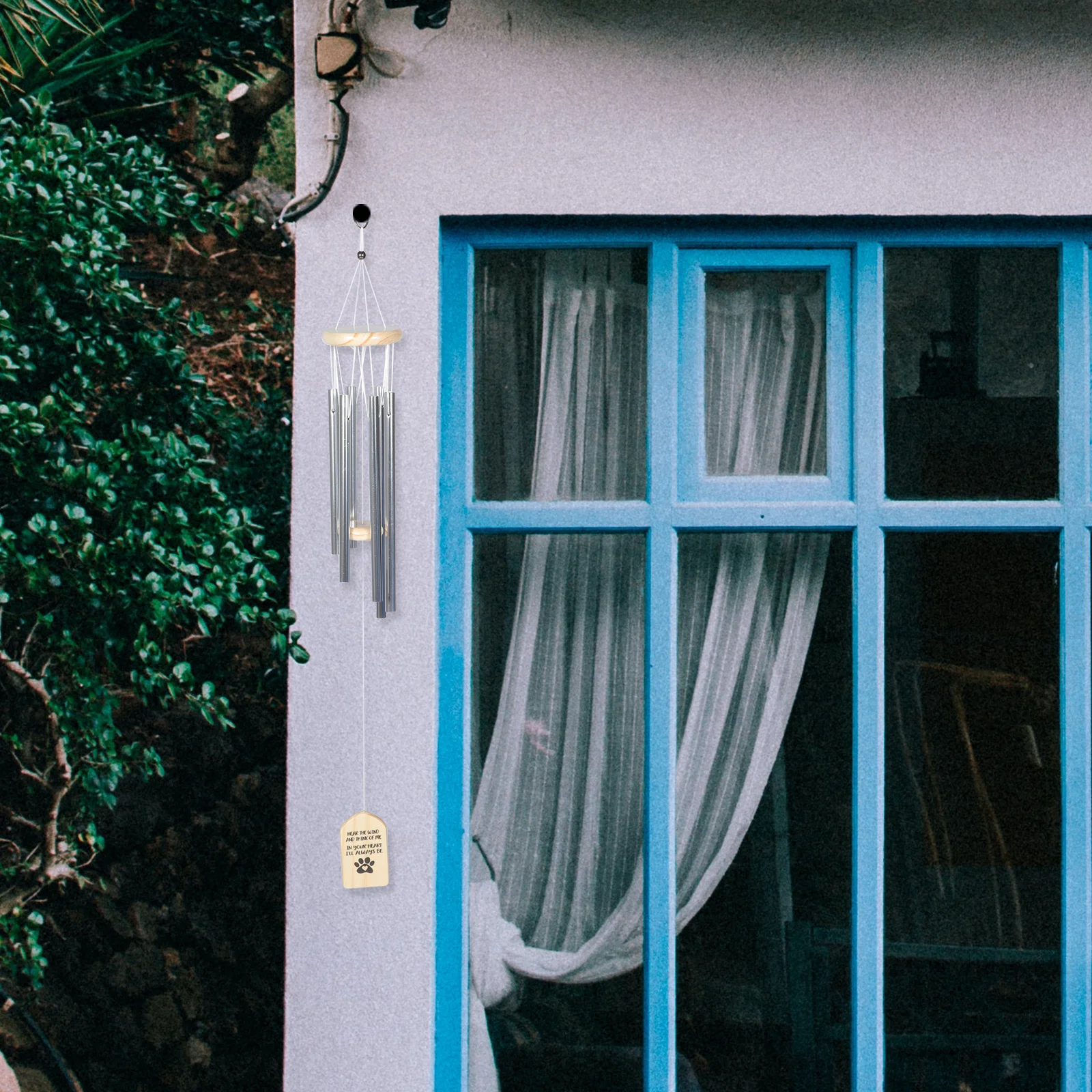 

Dog Memorial Wind Chime Pet Memorial Wind Bell Durable Wooden Aluminum Hanging Garden Decor Comfort Gift for Dog Owners