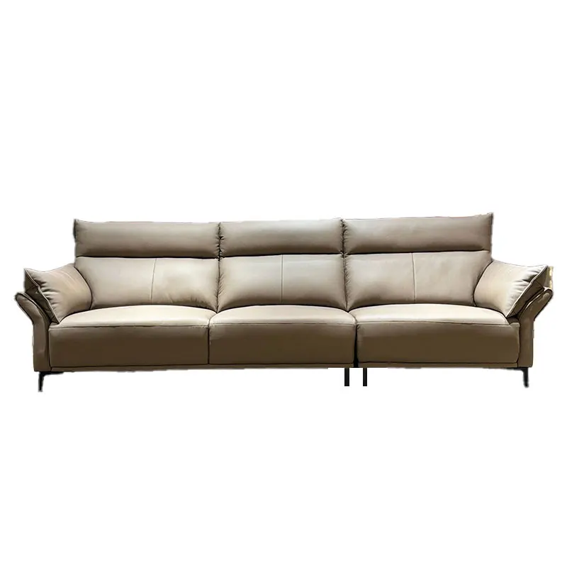 

#Modern Casual Italian Leather Sofa Top Cowhide with Light Luxury Simple Design for Villa Use