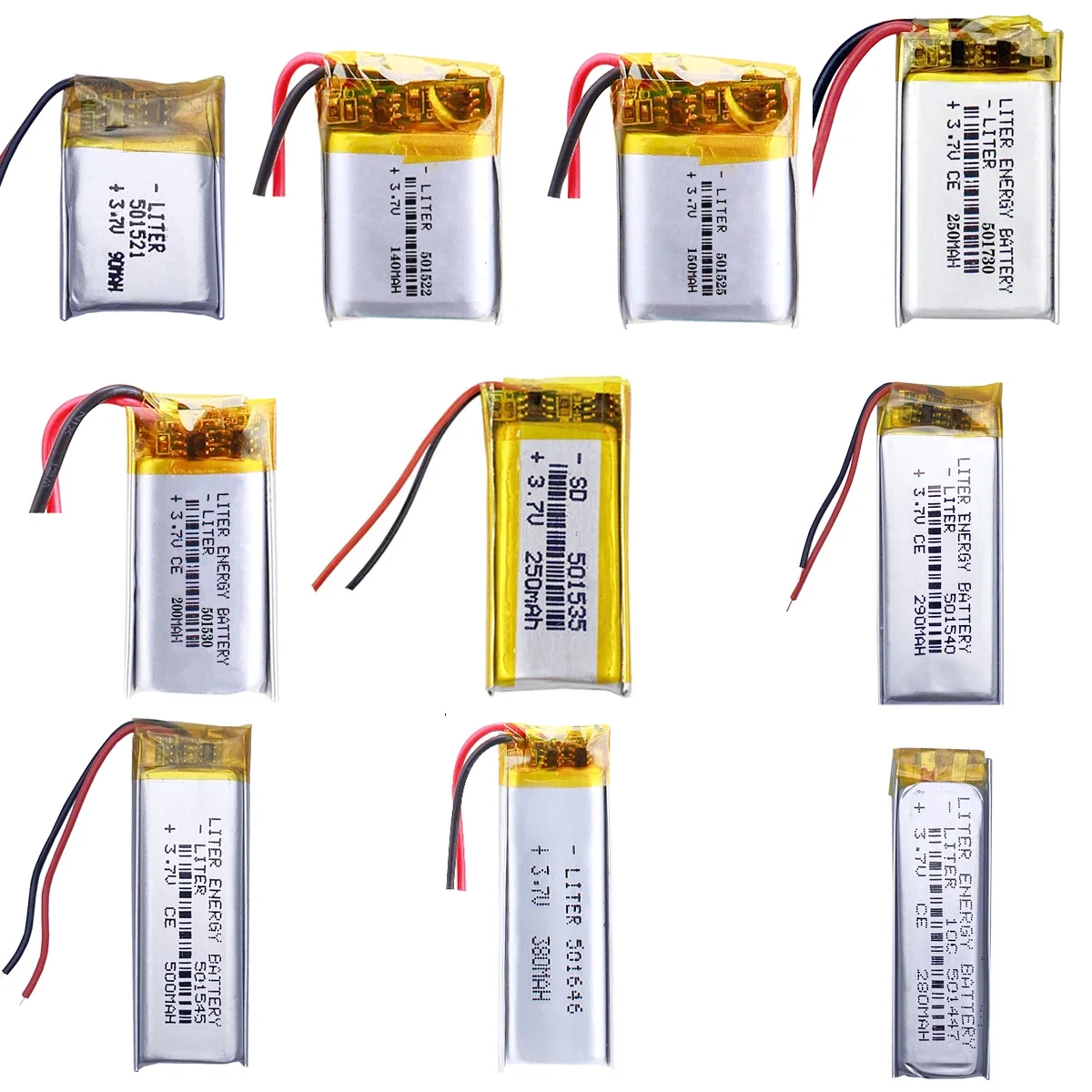 3.7V Li-Polymer Rechargeable Battery 501220 for GPS Navigator, MP5, Bluetooth Headset, PS4