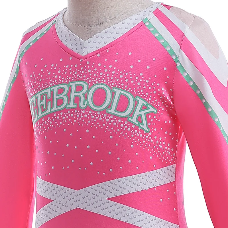

Movie Zombies Girls Cheerleader Costume Toddler Kids Pink Dress With Accessory For Halloween Sports Cheerleading Dress Up Outfit