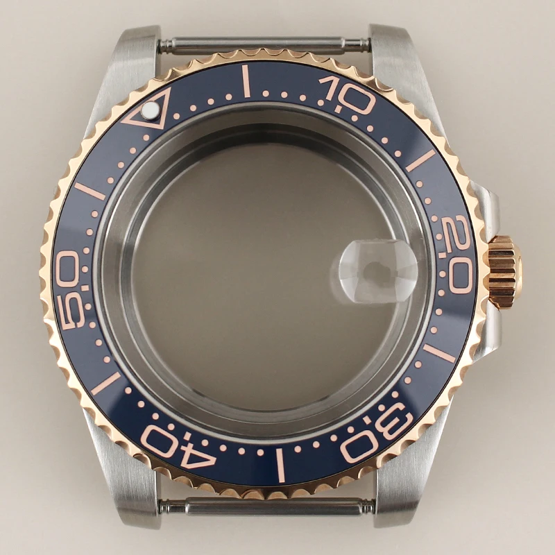 

40mm Mechanical Watch Case For 20mm Strap For Seiko Nh35 Nh36 Nh34 Nh38 Miyota 8215 ETA 2824 Movements SUB gmt Case 120 clicks