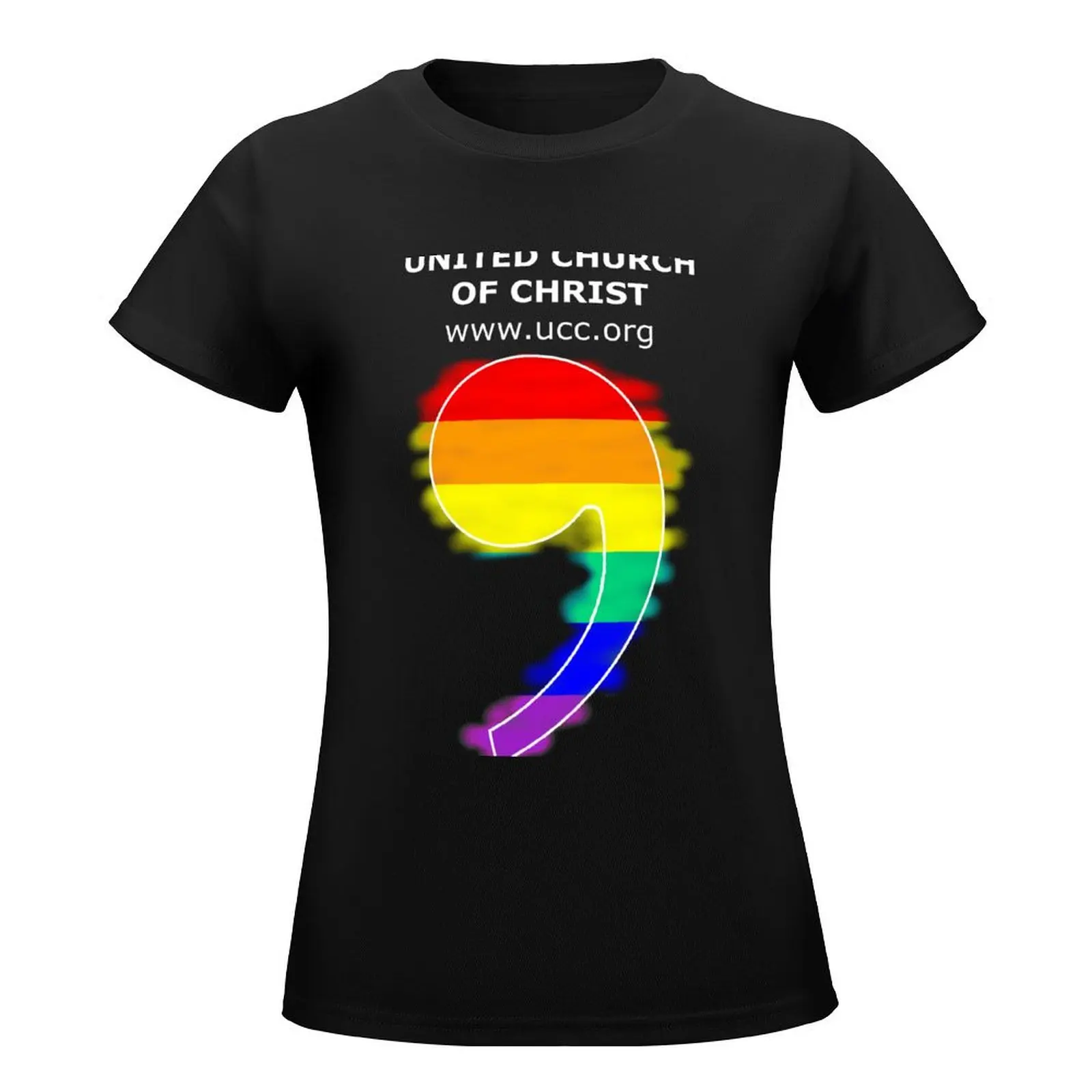 Classic Rainbow Comma T-Shirt tops shirts graphic tees aesthetic clothes Woman clothes