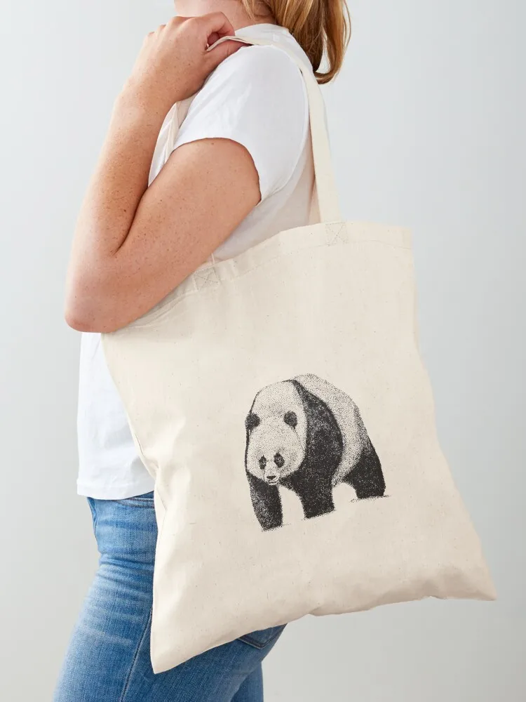 

Cute Panda Bear Sticker Tote Bag Handbags reusable grocery bags Big bag women shopping bag