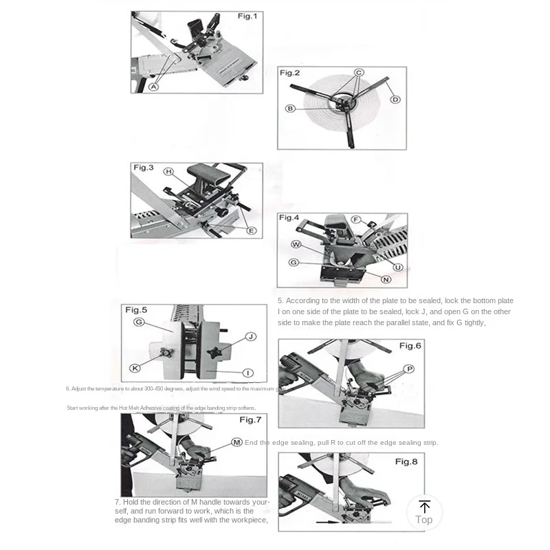 2000W Mt985 Portable Edge Banding Machine Curved Straight Manual Edge Banding Machine Woodworking Edge Banding Machine 220V/50Hz