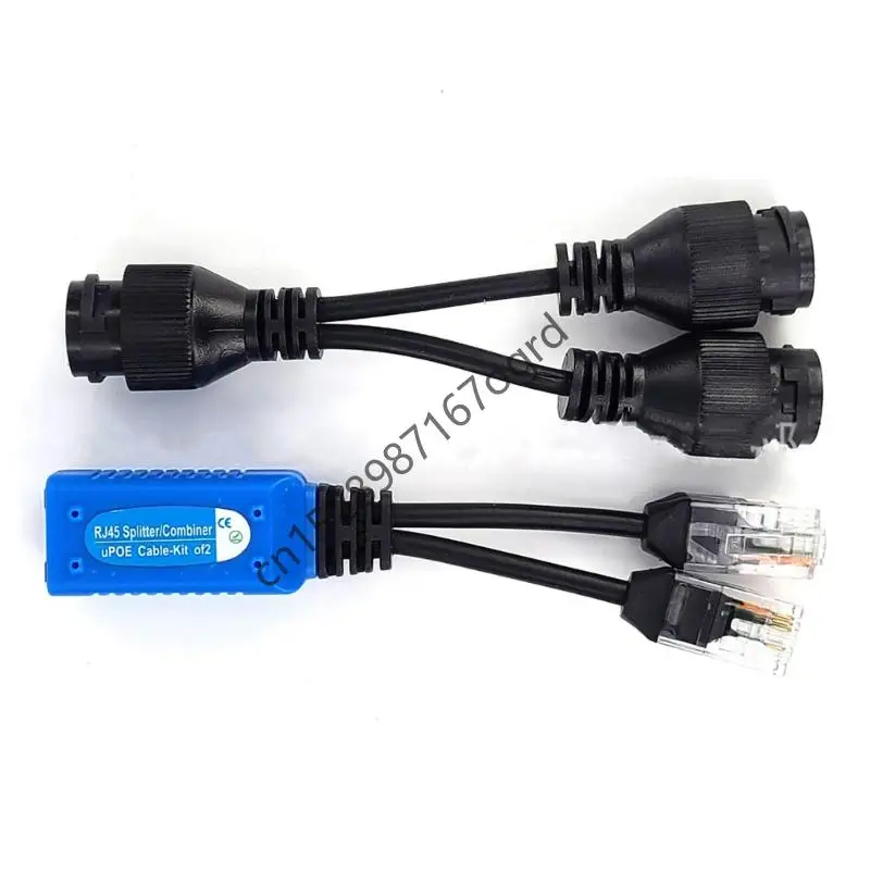 

2 Port POE Combiner and Splitter for Networking Data and Power Transmission Up to 100Meters for Security Cameras and 634A