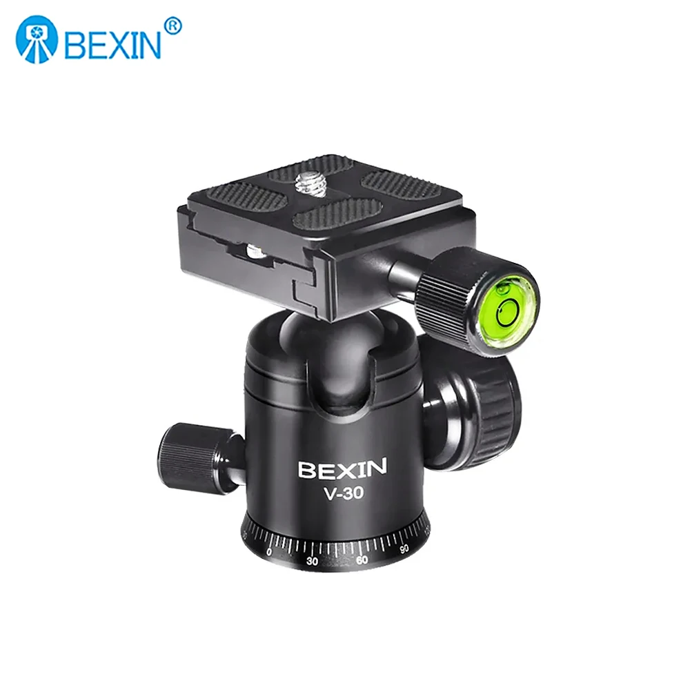 

BEXIN V-30 Aluminum Alloy Mini Ball Head 360 Degree Rotation Panoramic Shooting Gimbal Camera Video Adapter Tripod Ball Head