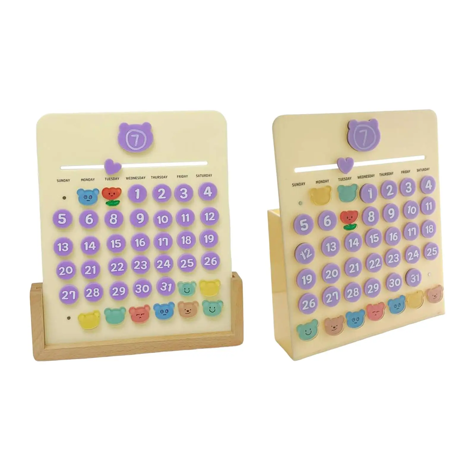 Creative Perpetual Calendar Educational Toys Children Reusable for Shops