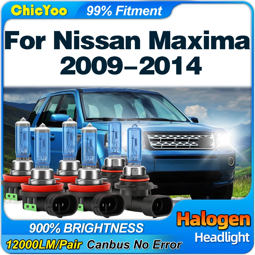 

300W High Low Beam Halogen Headlight Bulbs 12V 6000K White Auto Fog Lamps For Nissan Maxima 2009 2010 2011 2012 2013 2014