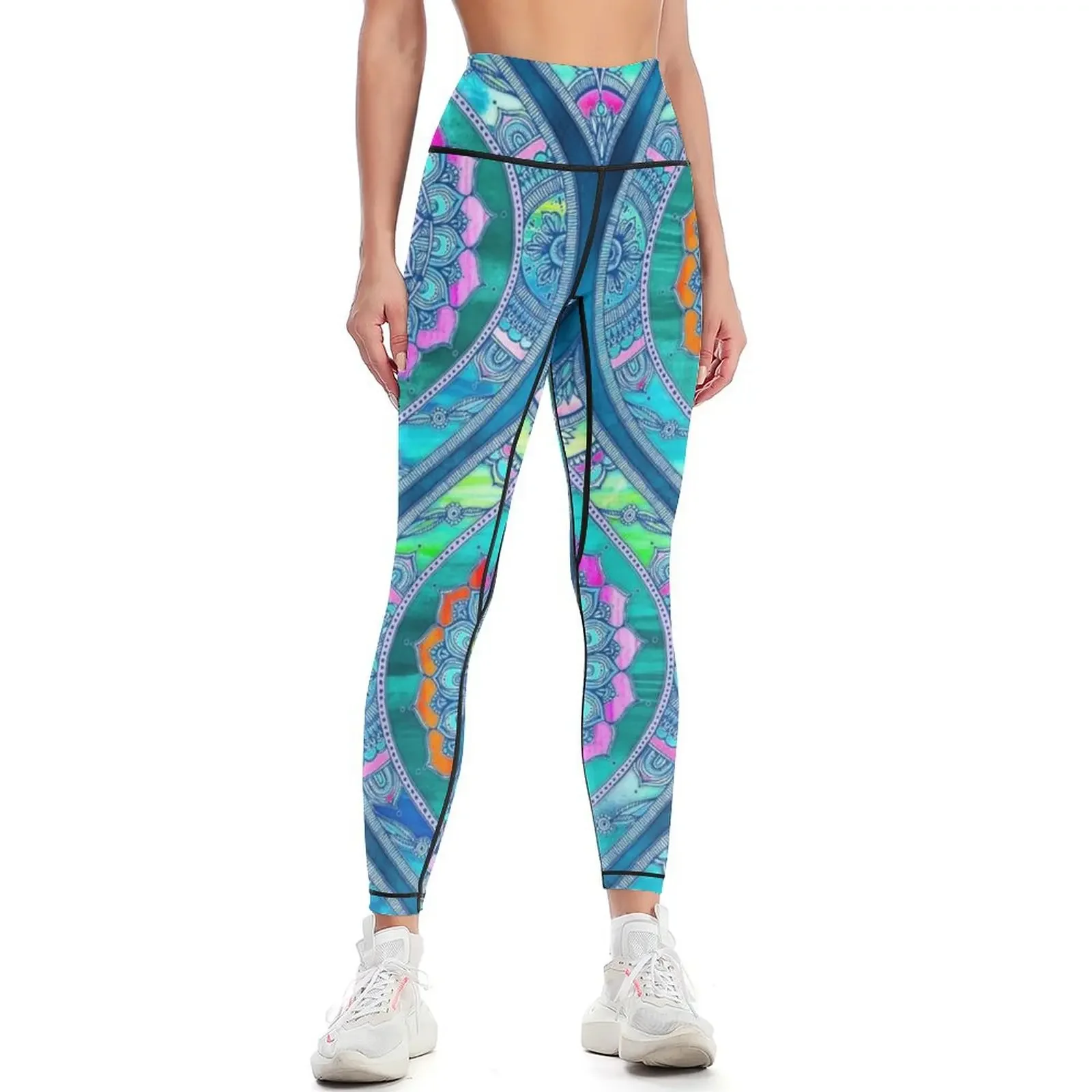 

Radiant Boho Color Play Leggings Clothing fitness gym pants Fitness clothing Womens Leggings