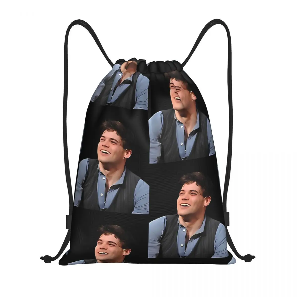 Custom Jeremy Jordan Newsies Fashion Women Men Drawstring Bag Backpack Portable Folding Bag Shopping Waterproof Backpack