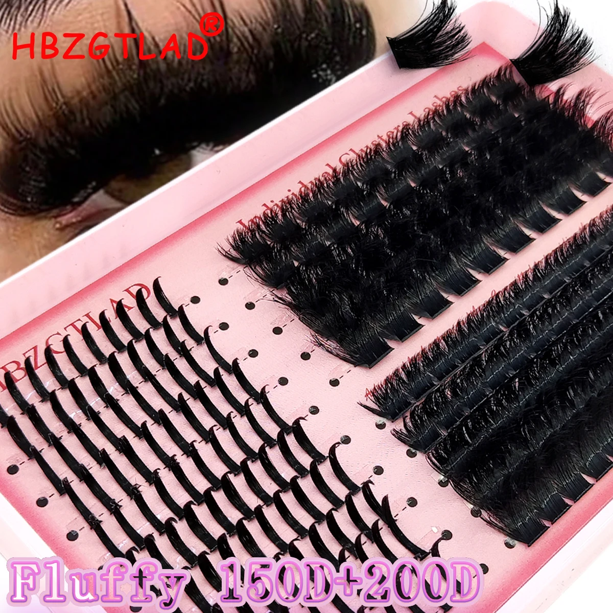 60D-200D eyelashes Bottom&Spiky Lashes Clusters Volume Individual Lashes Cluster Extensions Spikes Lashes Clusters DIY Fairy/Man