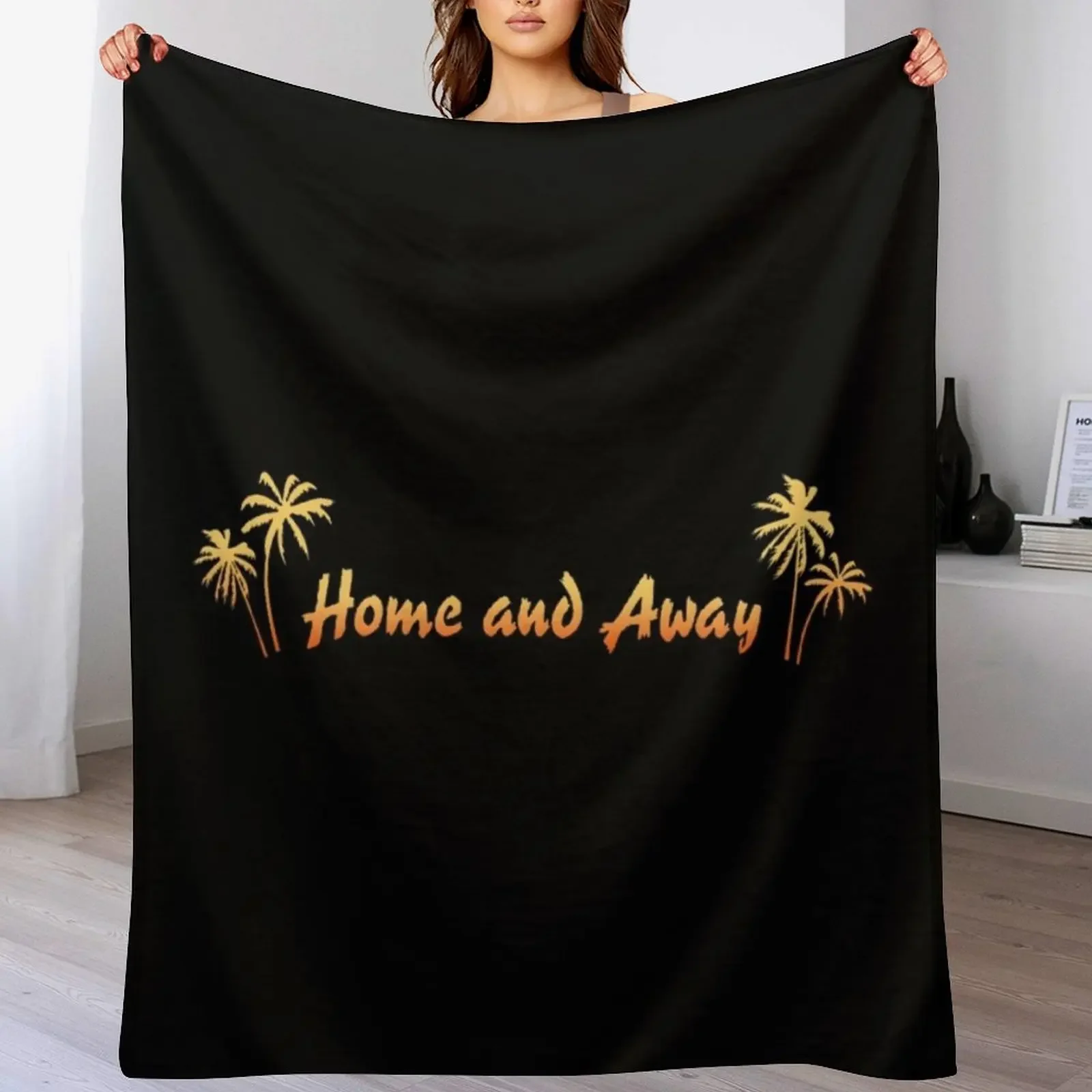 Retro Home And Away Logo Essential Throw Blanket Reusable Durable Soft Blanket for All Seasons