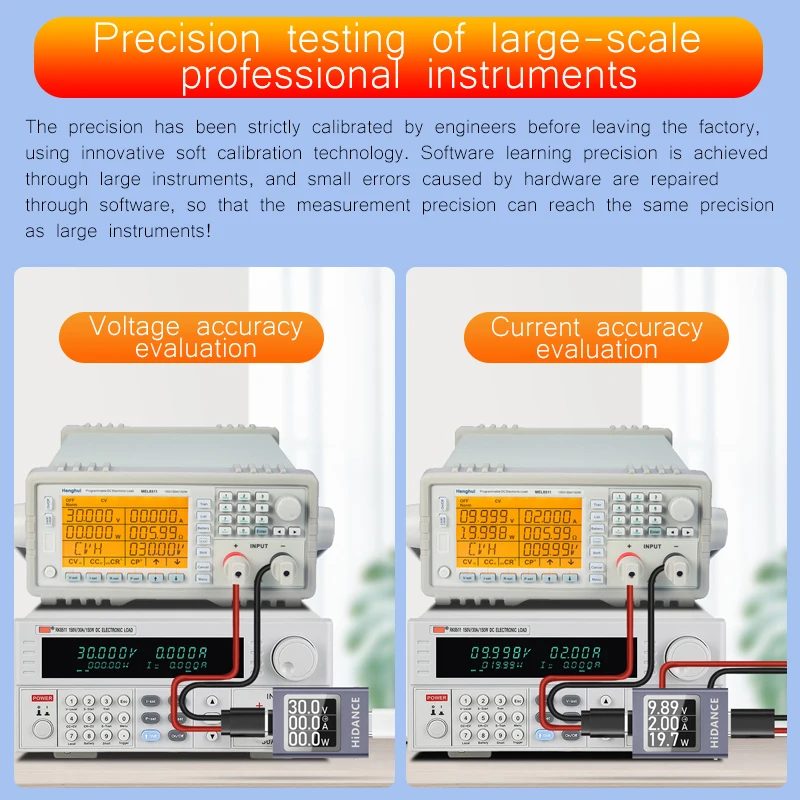 Probador de 13 en 1, Medidor Digital de Voltaje y Corriente DC 4.5-50V 0-12A, Vatímetro con Puerto Tipo C para Carga de Celular PD3.1 6
