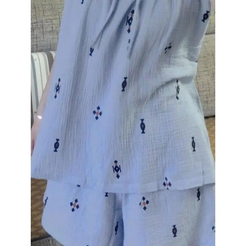Spring and Summer Pajamas Simple and Gentle Style Hot Sweet Bow Tie Pajama Long Sleeved Trousers Student Dormitory Home Clothes