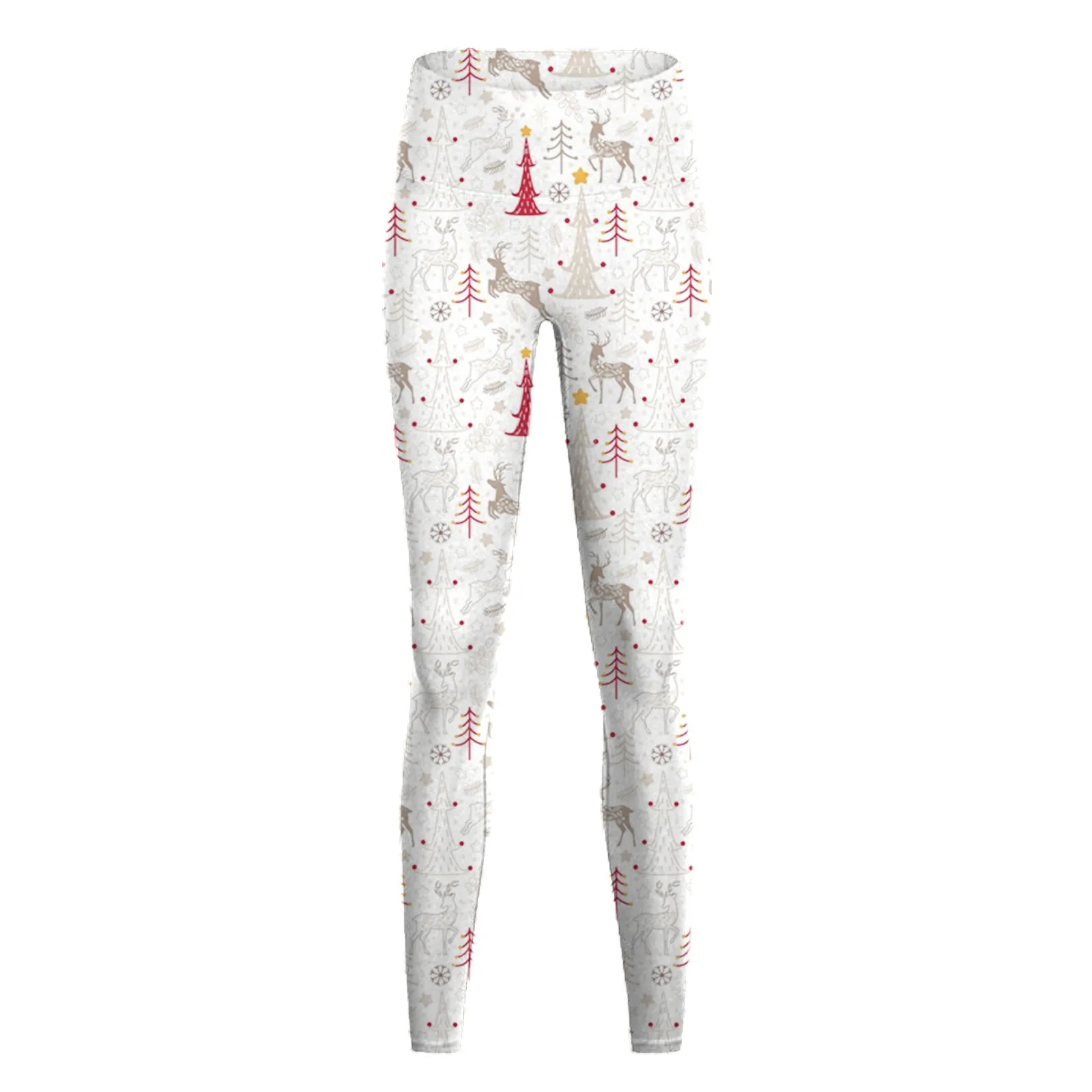 Leggings da donna di natale stampa pantaloni a vita alta Leggings vestiti per feste di buon natale pantaloni lunghi pantaloni Casual da donna di natale