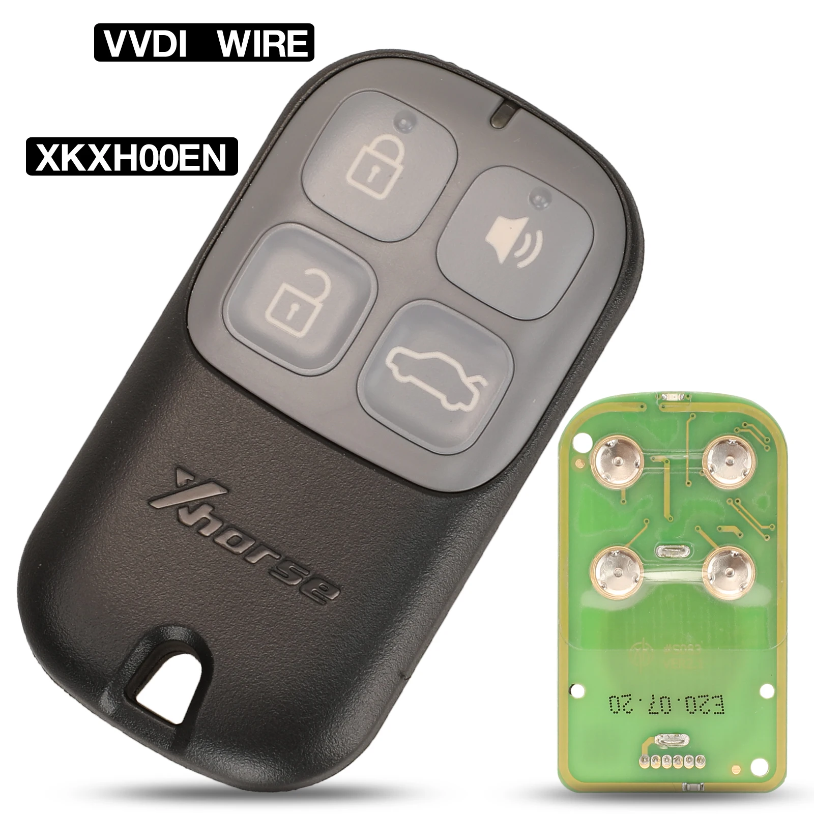 

jingyuqin PN:XKXH00EN Xhorse VVDI2 Wired Universal Remote Control Car Key 4 Buttons For VVDI Key Tool English Version