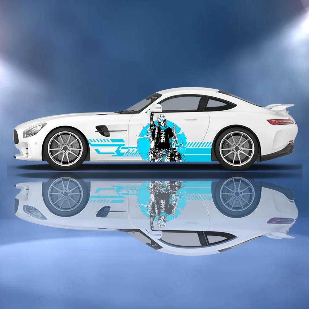 

Виниловая наклейка со скелетом для автомобиля, самоклеящаяся ПВХ наклейка против царапин, подходит для грузовика, внедорожника, декора, автоаксессуары