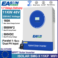EASUN 4KW 6.2KW 11KW Hybrid Solar Inverter 48V 24V 230V 160A MPPT Solar Controller PV 500V Off Grid Inverter With WIFI Parallel