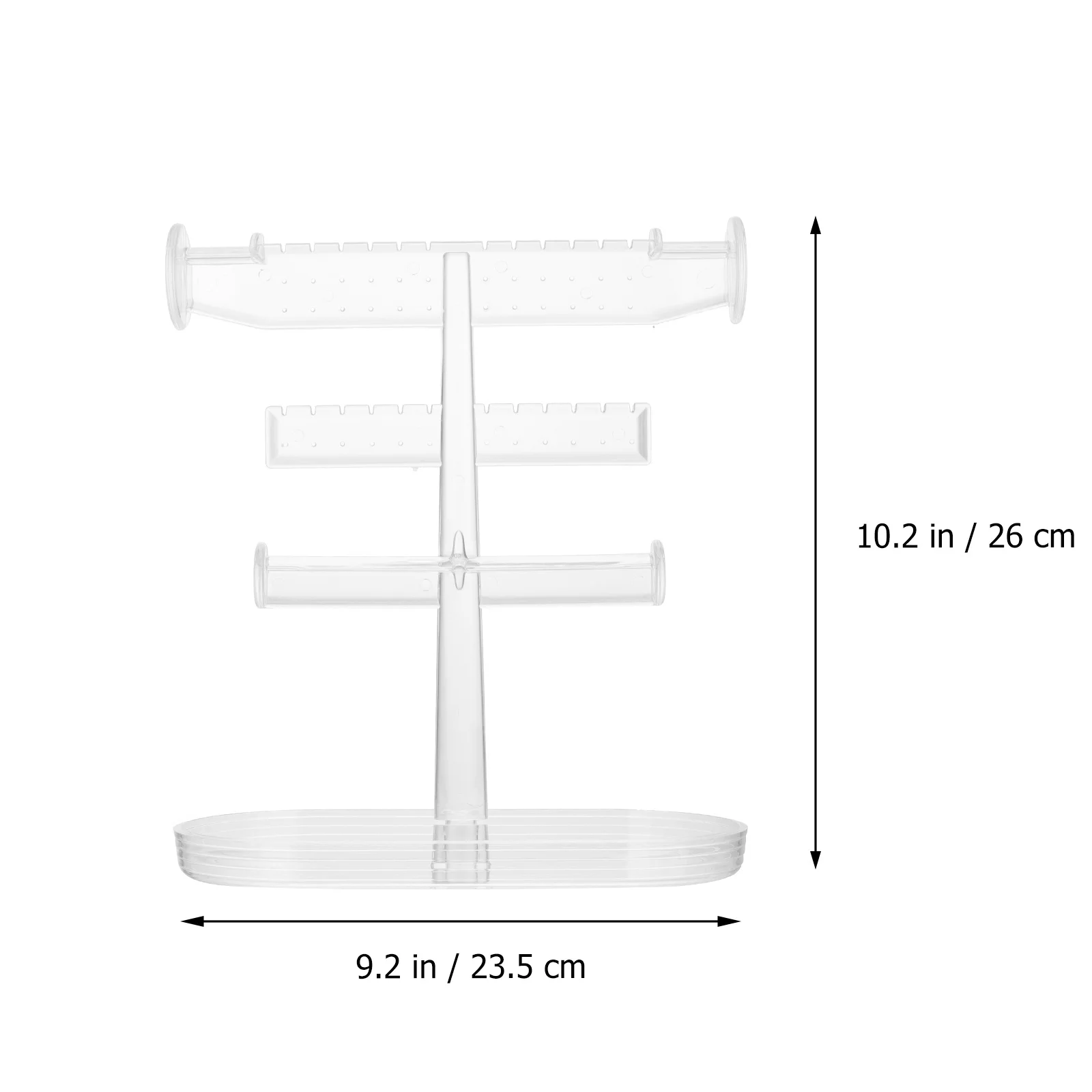 1pcs Stand 3 Tier Tower Organizer Earring Storage Rack Plastic Jewelry Holder Oval Base Desk Decor Jewelry Display Stand