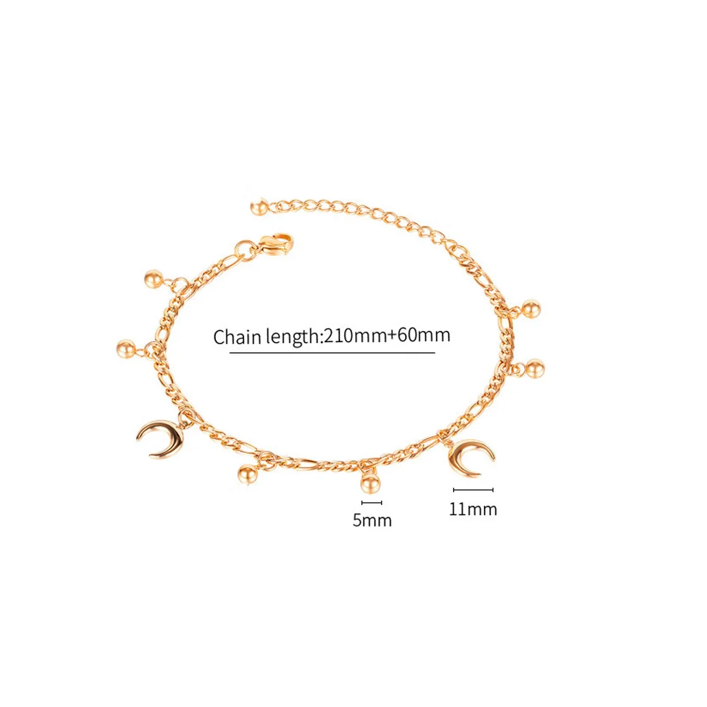 

Rose Gold Plated Anklets Chain Beaded Foot Bracelets for Women Elegant Alloy Ankle Jewelry Comfortable Daily Wear Beach Party