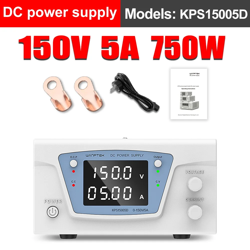 Wanptek Laboratorium DC-voeding 30V 10A 20A 60V 10A 20A 100V 5A 10A verstelbare gestabiliseerde variabele digitale geregelde bron