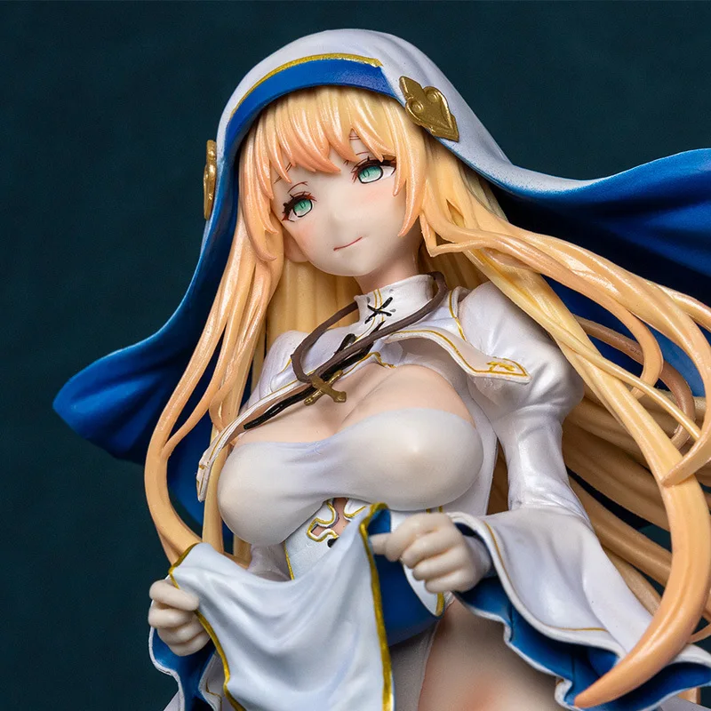 Anime Figure Nun Charlotte Sacred White Pure Action Figures Sister Lazy Position Sitting Dress Girl Model Toy Decoration Gift