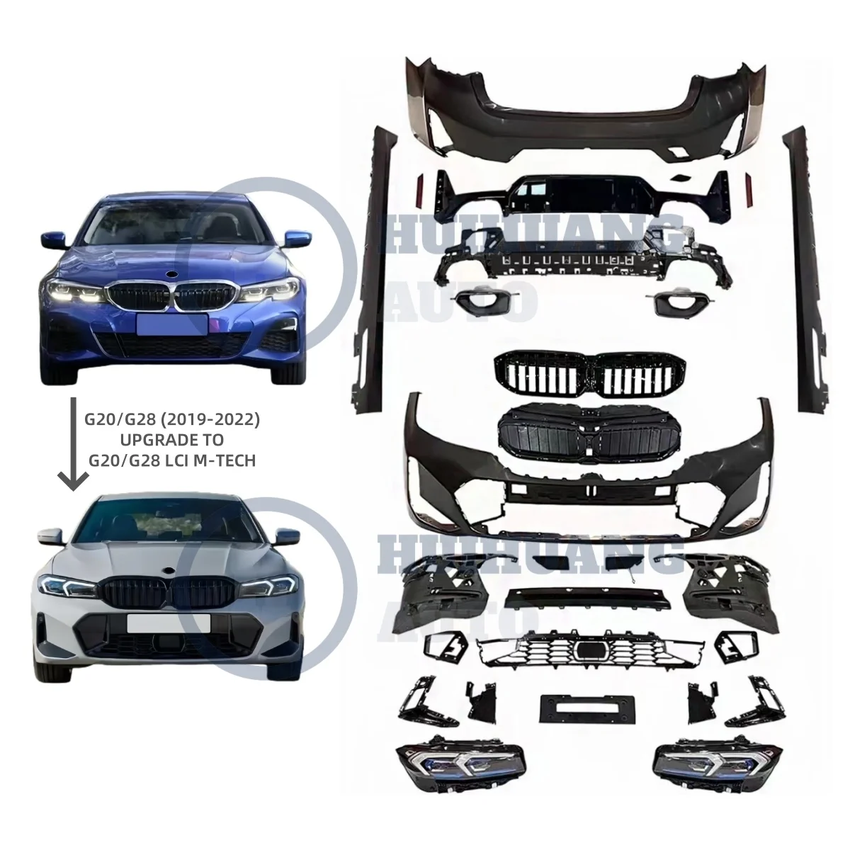 Factory Price Lights Bumpers Bodykit for  3-SERIES G20 2019-2022 Upgrade to 2024 G20 LCI