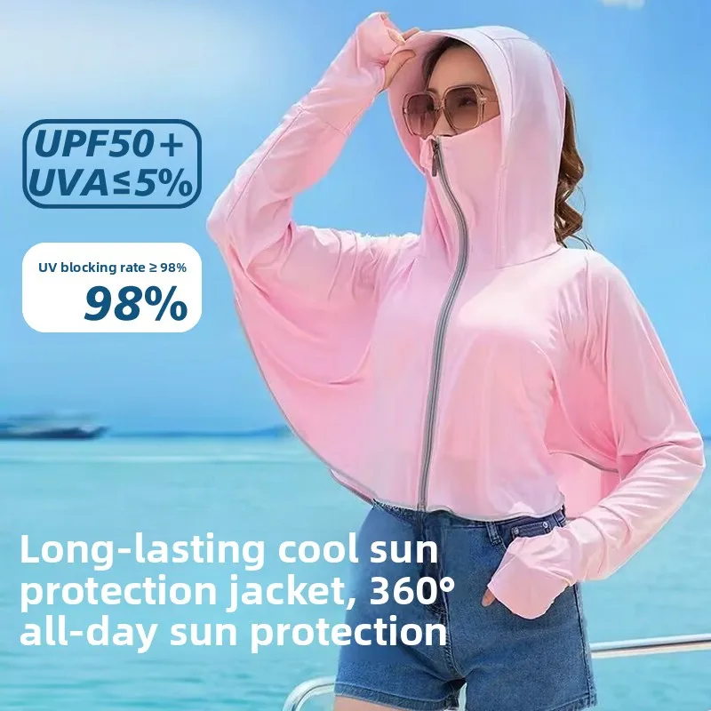 

Women's UV Protection Ice Silk Long Sleeve Outerwear Thin Summer Vehicle Sunshade Clothes Fashionable Polyester