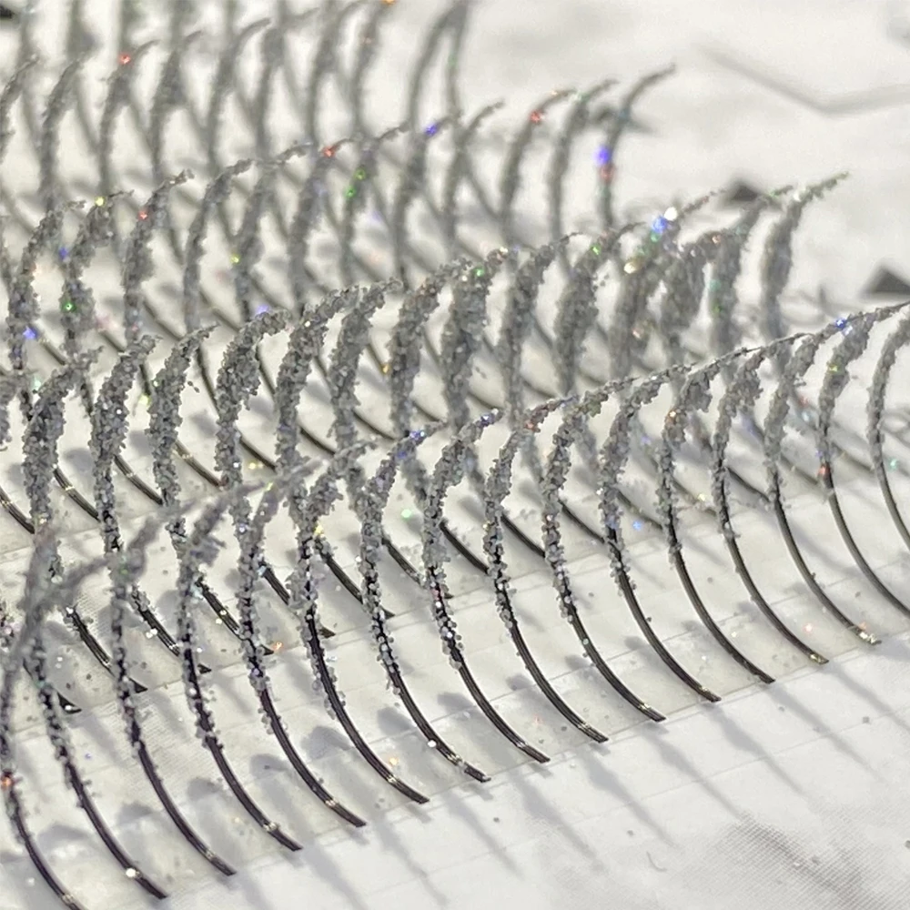 Qbeautylashes グリッタースパイク DIY まつげエクステンション コスプレつけまつげ 個別まつげミックス ソフトまつげ ハロウィン用